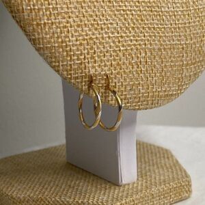 Gold & Silver Thin Medium Hoops